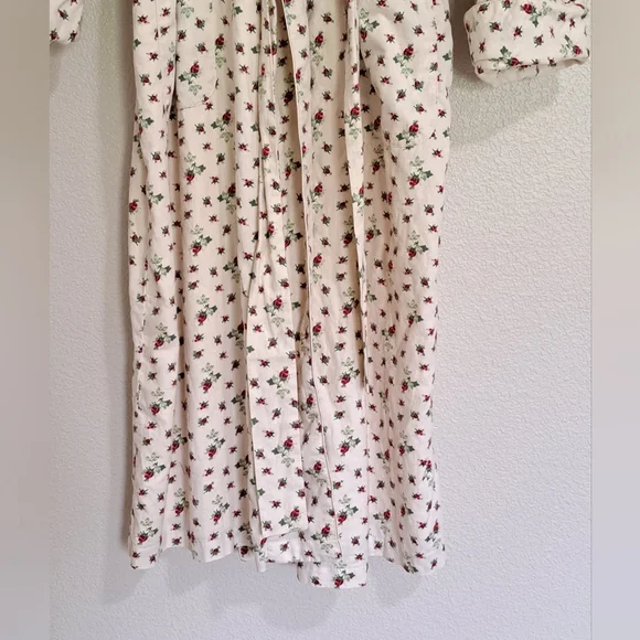 Ralph Lauren Floral Lined Robe XS/S 100% Cotton - Picture 9 of 14